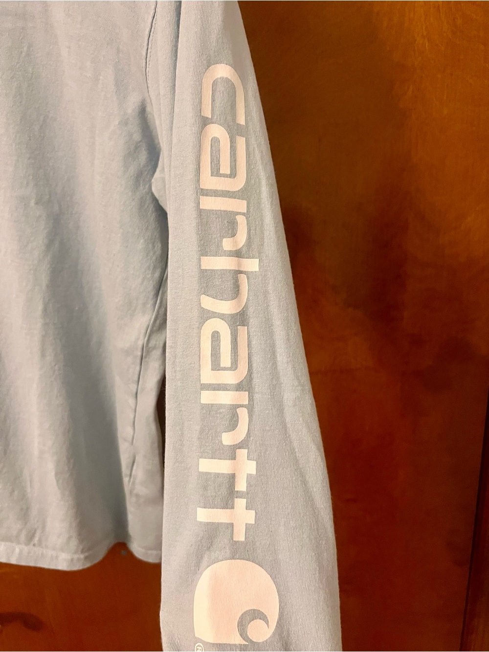 Carhartt Women's Long-Sleeve Crew Tee in Light Blue - Picture 2 of 4